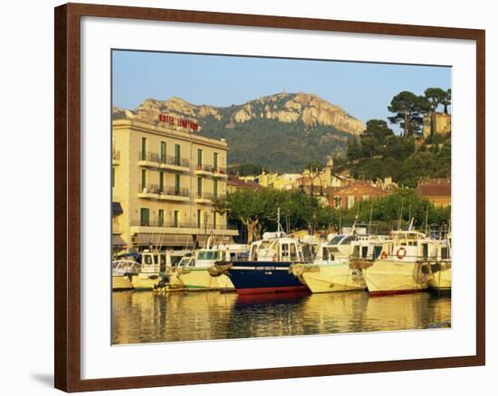 View across Harbour in the Evening, Cassis, Bouches-Du-Rhone, Cote D'Azur, Provence, France-Tomlinson Ruth-Framed Photographic Print