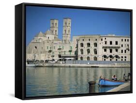 View Across Harbour to Duomo Vecchio, Molfetta, Puglia, Italy, Mediterranean-Sheila Terry-Framed Stretched Canvas