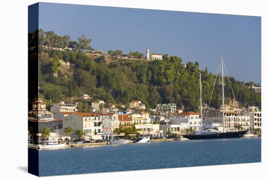 View across Harbour to the Waterfront, Zakynthos Town, Zakynthos (Zante) (Zakinthos)-Ruth Tomlinson-Stretched Canvas