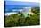 View across Kee Beach, Haena State Park, Island of Kauai, Hawaii, USA-null-Stretched Canvas