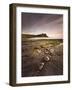 View across Kimmeridge Bay at Dusk Towards Hen Cliff and Clavell Tower, Perbeck District, Dorset-Lee Frost-Framed Photographic Print