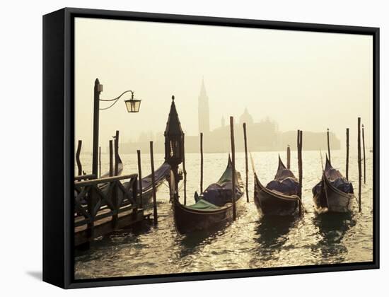 View Across Lagoon Towards San Giorgio Maggiore, from St. Mark's, Venice, Veneto, Italy-Lee Frost-Framed Stretched Canvas