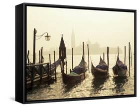 View Across Lagoon Towards San Giorgio Maggiore, from St. Mark's, Venice, Veneto, Italy-Lee Frost-Framed Stretched Canvas