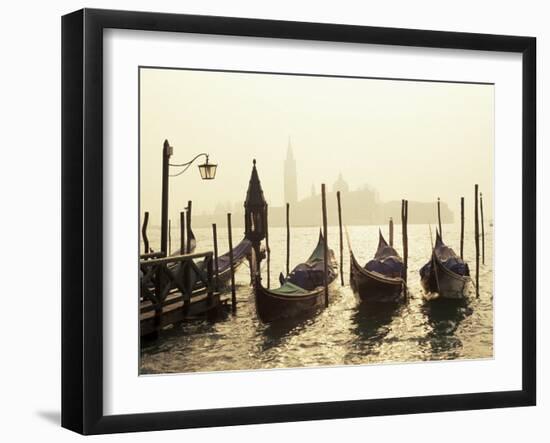 View Across Lagoon Towards San Giorgio Maggiore, from St. Mark's, Venice, Veneto, Italy-Lee Frost-Framed Photographic Print