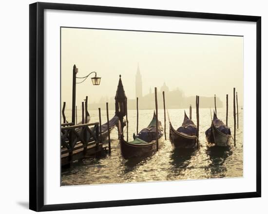 View Across Lagoon Towards San Giorgio Maggiore, from St. Mark's, Venice, Veneto, Italy-Lee Frost-Framed Photographic Print