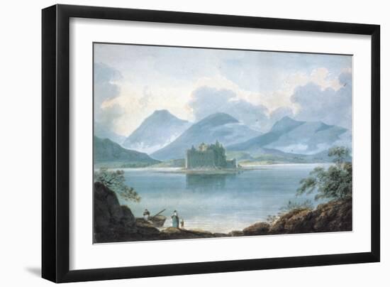 View Across Loch Awe, Argyllshire, to Kilchurn Castle and the Mountains Beyond-R. S. Barret-Framed Giclee Print