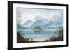 View Across Loch Awe, Argyllshire, to Kilchurn Castle and the Mountains Beyond-R. S. Barret-Framed Giclee Print