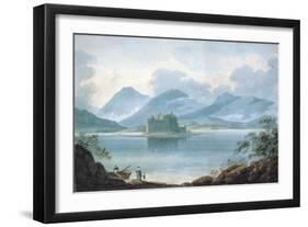 View Across Loch Awe, Argyllshire, to Kilchurn Castle and the Mountains Beyond-R. S. Barret-Framed Giclee Print