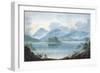 View Across Loch Awe, Argyllshire, to Kilchurn Castle and the Mountains Beyond-R. S. Barret-Framed Giclee Print