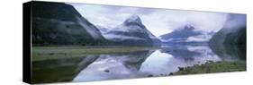 View Across Milford Sound to Mitre Peak, 1629M, Milford Sound, Fiordland, South Island, New Zealand-Gavin Hellier-Stretched Canvas