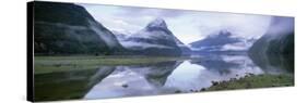 View Across Milford Sound to Mitre Peak, 1629M, Milford Sound, Fiordland, South Island, New Zealand-Gavin Hellier-Stretched Canvas
