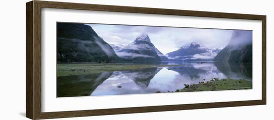 View Across Milford Sound to Mitre Peak, 1629M, Milford Sound, Fiordland, South Island, New Zealand-Gavin Hellier-Framed Photographic Print