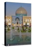 View across Naqsh-e (Imam) Square from Ali Qapu Palace opposite Sheikh Lotfollah Mosque, UNESCO Wor-James Strachan-Stretched Canvas