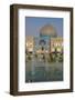 View across Naqsh-e (Imam) Square from Ali Qapu Palace opposite Sheikh Lotfollah Mosque, UNESCO Wor-James Strachan-Framed Photographic Print