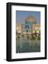 View across Naqsh-e (Imam) Square from Ali Qapu Palace opposite Sheikh Lotfollah Mosque, UNESCO Wor-James Strachan-Framed Photographic Print