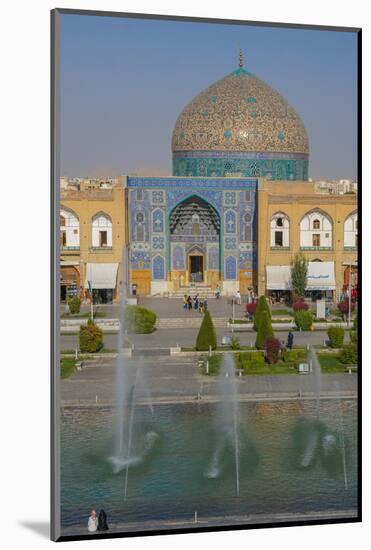 View across Naqsh-e (Imam) Square from Ali Qapu Palace opposite Sheikh Lotfollah Mosque, UNESCO Wor-James Strachan-Mounted Photographic Print