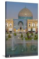 View across Naqsh-e (Imam) Square from Ali Qapu Palace opposite Sheikh Lotfollah Mosque, UNESCO Wor-James Strachan-Stretched Canvas