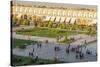 View across Naqsh-e (Imam) Square, UNESCO World Heritage Site, from Ali Qapu Palace, Isfahan, Iran,-James Strachan-Stretched Canvas