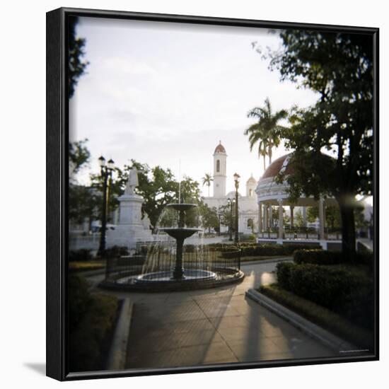 View Across Parc Central, Cienfuegos, Cuba, West Indies, Central America-Lee Frost-Framed Photographic Print