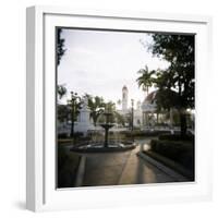 View Across Parc Central, Cienfuegos, Cuba, West Indies, Central America-Lee Frost-Framed Photographic Print