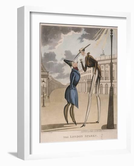 View across Piccadilly Circus Looking Up Regent Street, Westminster, London, 1830-C Perring-Framed Giclee Print