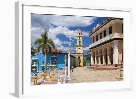 View across Plaza Mayor Towards Museo Romantico-Lee Frost-Framed Photographic Print