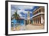 View across Plaza Mayor Towards Museo Romantico-Lee Frost-Framed Photographic Print
