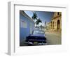 View Across Plaza Mayor with Old American Car Parked on Cobbles, Trinidad, Cuba, West Indies-Lee Frost-Framed Photographic Print