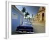 View Across Plaza Mayor with Old American Car Parked on Cobbles, Trinidad, Cuba, West Indies-Lee Frost-Framed Photographic Print