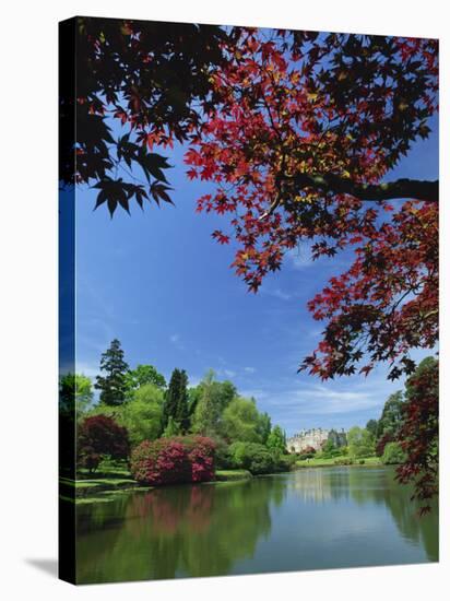 View across Pond to House, Sheffield Park Garden, East Sussex, England, United Kingdom, Europe-Tomlinson Ruth-Stretched Canvas