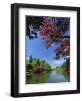 View across Pond to House, Sheffield Park Garden, East Sussex, England, United Kingdom, Europe-Tomlinson Ruth-Framed Photographic Print