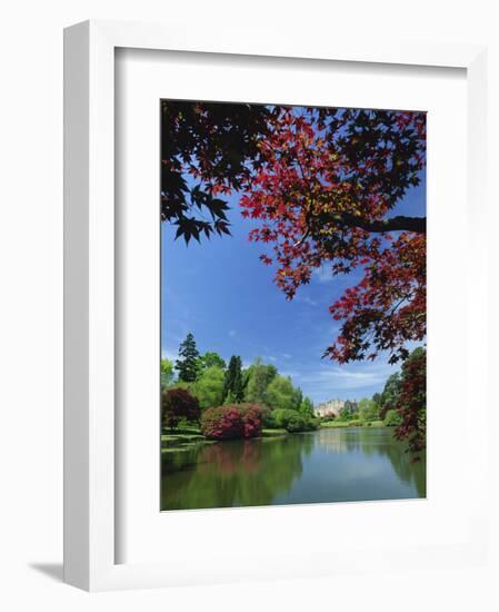 View across Pond to House, Sheffield Park Garden, East Sussex, England, United Kingdom, Europe-Tomlinson Ruth-Framed Photographic Print