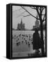 View Across Red Square of St. Basil's Cathedral and the Kremlin-Howard Sochurek-Framed Stretched Canvas