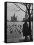 View Across Red Square of St. Basil's Cathedral and the Kremlin-Howard Sochurek-Framed Stretched Canvas