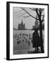 View Across Red Square of St. Basil's Cathedral and the Kremlin-Howard Sochurek-Framed Photographic Print