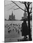View Across Red Square of St. Basil's Cathedral and the Kremlin-Howard Sochurek-Mounted Photographic Print