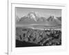 View Across River Valley Toward "Mount Moran" Grand Teton, National Park Wyoming. 1933-1942-Ansel Adams-Framed Art Print