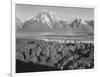 View Across River Valley Toward "Mount Moran" Grand Teton, National Park Wyoming. 1933-1942-Ansel Adams-Framed Art Print