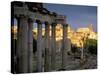 View Across Roman Forum Towards Colosseum and St. Francesca Romana, Rome, Lazio, Italy-John Miller-Stretched Canvas