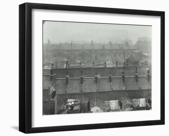 View across Roof Tops, Bethnal Green, London, 1923-null-Framed Premium Photographic Print