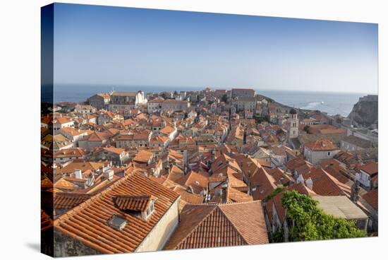 View across Rooftops from the City Wall of Dubrovnik, UNESCO World Heritage Site, Croatia, Europe-John Miller-Stretched Canvas