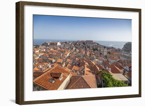 View across Rooftops from the City Wall of Dubrovnik, UNESCO World Heritage Site, Croatia, Europe-John Miller-Framed Photographic Print