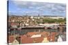 View across Rooftops to West Side Town-Eleanor Scriven-Stretched Canvas