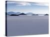 View across Salar De Uyuni, the Largest Salt Flat in World, Towards the Distant Andean Peaks-John Warburton-lee-Stretched Canvas