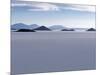 View across Salar De Uyuni, the Largest Salt Flat in World, Towards the Distant Andean Peaks-John Warburton-lee-Mounted Photographic Print