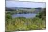 View across Schalkenmehren Maar towards Schalkenmehren, Eifel, Rhineland-Palatinate, Germany, Europ-Hans-Peter Merten-Mounted Photographic Print