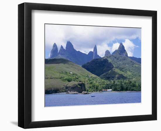 View Across Sea to Island, Fatu Hiva, Marquesas Islands, French Polynesia, South Pacific Islands-Sybil Sassoon-Framed Photographic Print