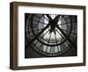 View Across Seine River from Transparent Face of Clock in the Musee d'Orsay, Paris, France-Jim Zuckerman-Framed Photographic Print