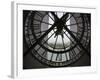 View Across Seine River from Transparent Face of Clock in the Musee d'Orsay, Paris, France-Jim Zuckerman-Framed Photographic Print