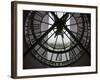 View Across Seine River from Transparent Face of Clock in the Musee d'Orsay, Paris, France-Jim Zuckerman-Framed Photographic Print